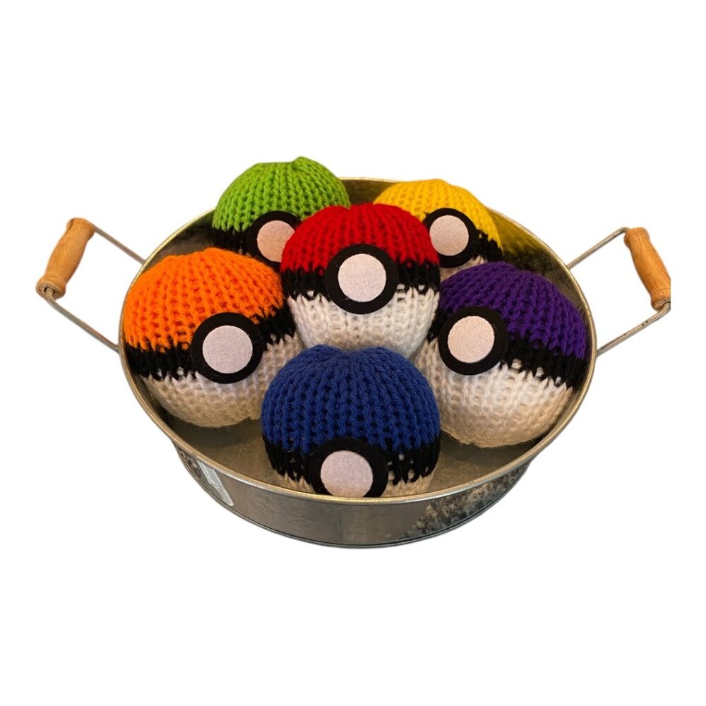 NEW handmade stuffed Pokeballs Pokemon Pikachu, 1 each, choose your colors!